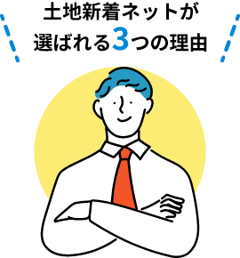 土地新着ネットが選ばれる３つの理由